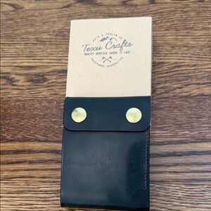 Black Leather Key & Card Holder